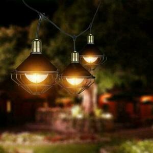 Garden Garland 6xE27 3metri Negru MAT LOFT Mesh IP65 V-TAC VT-717S 5 ani garanție small 1