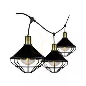 Garden Garland 6xE27 3metri Negru MAT LOFT Mesh IP65 V-TAC VT-717S 5 ani garanție small 0
