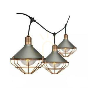 Garden Garland 6xE27 3metri MAT Copper Mesh LOFT IP65 V-TAC VT-717BS 5 ani garanție small 0
