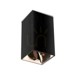 V-TAC GU10 Square Surface Mounted Ceiling Luminaire Black+Pink Gold 74x74x140mm VT-882SQ 3 ani garanție small 0