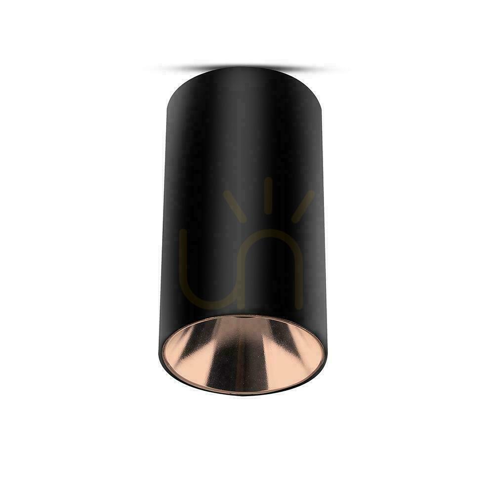 Verifica V-TAC GU10 Tub rotund montat la suprafață negru + roz auriu 80x140mm VT-882RD-RG Corp de iluminat pentru plafon 3 ani garanție V-TAC GU10 Tub rotund montat la suprafață negru + roz auriu 80x140mm VT-882RD-RG Corp de iluminat pentru plafon 3 ani garanție