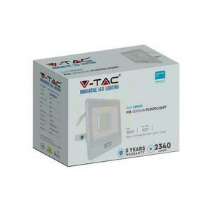 V-TAC LED proiector 30W SAMSUNG CHIP senzor de mișcare cablu alb 1M VT-138S-1 6400K 2340lm 5 ani garanție small 3
