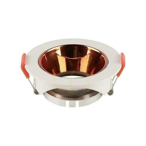 Verifica V-TAC GU10 Plasă rotundă încastrată Alb/Copper VT-931 Garanție de 3 ani