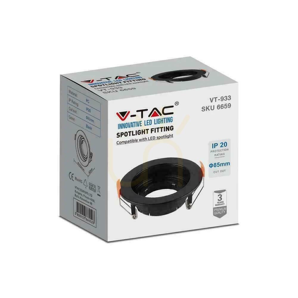 previzualizare V-TAC GU10 Plasă rotundă încastrată negru VT-934-B Garanție de 3 ani V-TAC GU10 Plasă rotundă încastrată negru VT-934-B Garanție de 3 ani