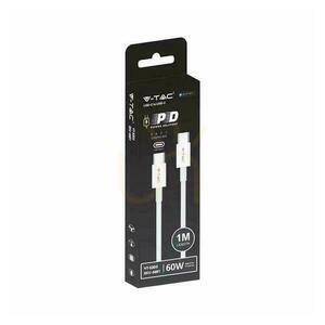 Cablu USB-C la USB-C, 1 m, alb, 60 W V-TAC VT-5303-W small 3