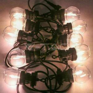 V-TAC Garden Garland (șir) 5W LED 5 metri 10 becuri 0.5W Filament VT-71510 3000K 550lm small 3