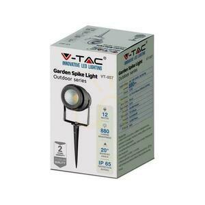 Proiector de grădină cu țăruș V-TAC VT-857-B LED 12W 4000K 875lm negru, IP65 small 2