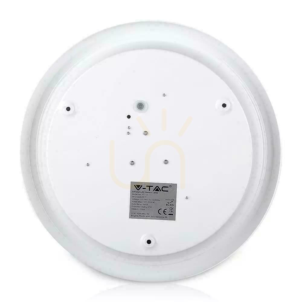 Vedere LED Plafond V-TAC SAMSUNG CHIP 12W senzor de mișcare VT-13 6500K 900lm 3 ani garanție LED Plafond V-TAC SAMSUNG CHIP 12W senzor de mișcare VT-13 6500K 900lm 3 ani garanție