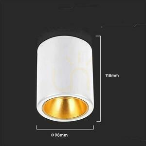 V-TAC GU10 Tub rotund montat la suprafață Alb+Gold 98x118mm VT-978RD Garanție de 3 ani small 4