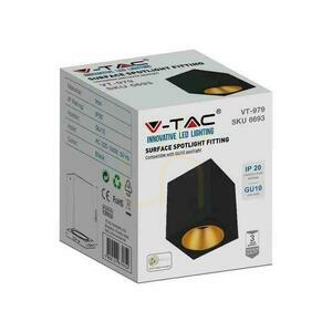 V-TAC GU10 pătrat montare la suprafață negru + auriu 100x100x120cm VT-979SQ 3 ani garanție 1 V-TAC GU10 pătrat montare la suprafață negru + auriu 100x100x120cm VT-979SQ 3 ani garanție small 1