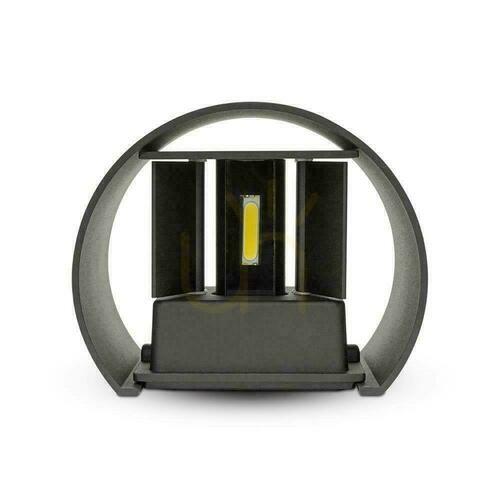 Verifica Montat pe perete 5W V-TAC sus jos reglabil negru rotund IP65 Bridgelux VT-756-B 3000K 700lm