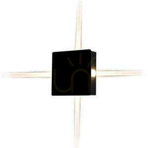 V-TAC 4W LED corp de iluminat de perete IP65 Black Square VT-704-B 3000K 428lm small 1