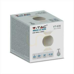 Lampă de perete V-TAC 4W LED gri rotund IP65 VT-836 3000K 450lm. 3 Lampă de perete V-TAC 4W LED gri rotund IP65 VT-836 3000K 450lm. small 3