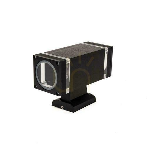 Verifica Lampă de perete pentru grădină V-TAC Black IP44 2xE27 Square Top Bottom VT-968