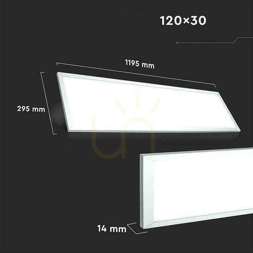 Verifica V-TAC 45W 1200x300 PMMA VT-12030 3000K 3600lm Panou LED