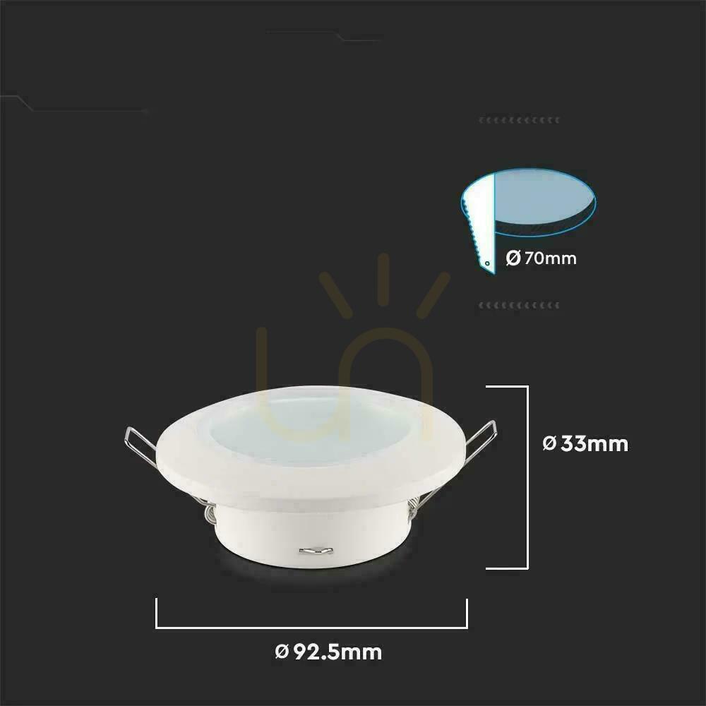Spectacol Mesh V-TAC GU10 încastrat rotund etanșat cu sticlă IP44 alb VT-981 3 ani garanție Mesh V-TAC GU10 încastrat rotund etanșat cu sticlă IP44 alb VT-981 3 ani garanție