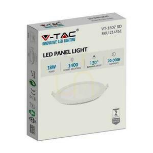 Panou LED V-TAC Premium Downlight 18W rotund fi225 VT-1807 4000K 1400lm small 3