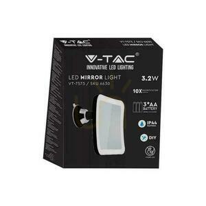 V-TAC Oglindă portabilă 3.2W LED baie machiaj 4xAAA fi.17CM crom VT-7573 6400K 30lm small 4