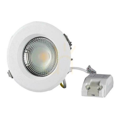 Verifica V-TAC 20W LED COB Downlight VT-2625 6000K 1700lm corp de iluminat.