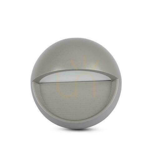 Verifica Corp de iluminat de perete 3W LED V-TAC gri rotund 230V IP65 VT-1182-G 3000K 210lm.