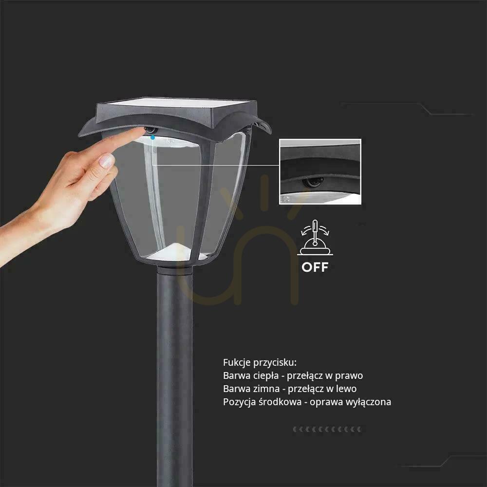 Verifica V-TAC 2W LED IP44 93cm VT-984 3000K + 6000K 110lm Solar Garden Pole 3 ani garanție V-TAC 2W LED IP44 93cm VT-984 3000K + 6000K 110lm Solar Garden Pole 3 ani garanție