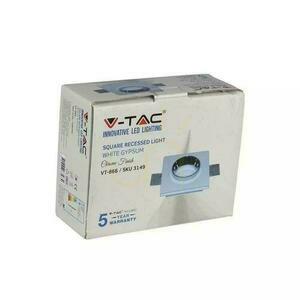 Mesh V-TAC GIPS GU10 pătrat încastrat G-K alb+crom VT-866-CSQ 5 ani garanție 4 Mesh V-TAC GIPS GU10 pătrat încastrat G-K alb+crom VT-866-CSQ 5 ani garanție small 4