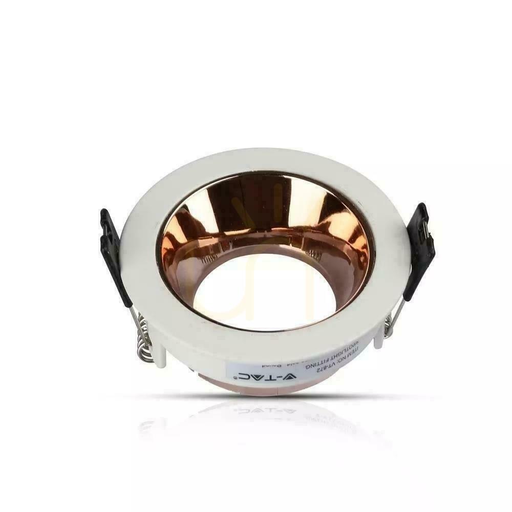 previzualizare V-TAC GU10 Plasă de încastrat alb/alamă aurie rotundă VT-872-WR Garanție de 3 ani V-TAC GU10 Plasă de încastrat alb/alamă aurie rotundă VT-872-WR Garanție de 3 ani