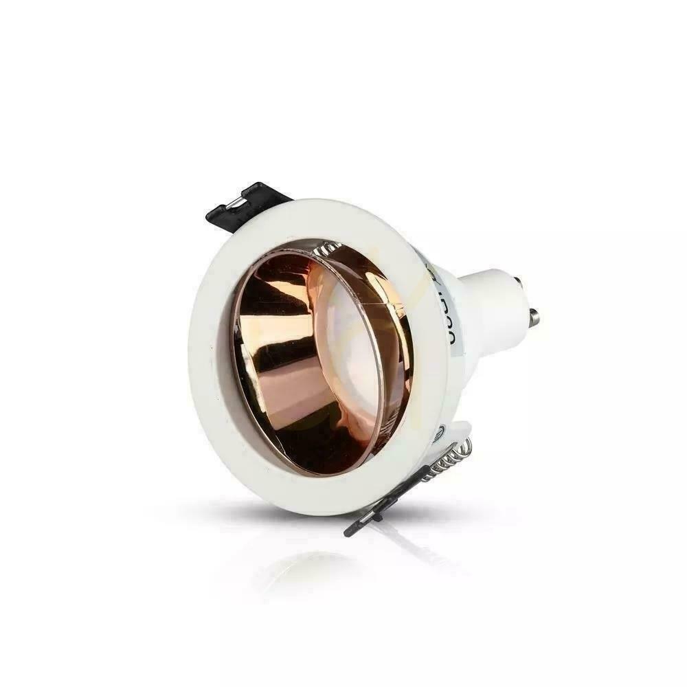 Afişa V-TAC GU10 Plasă de încastrat alb/alamă aurie rotundă VT-872-WR Garanție de 3 ani V-TAC GU10 Plasă de încastrat alb/alamă aurie rotundă VT-872-WR Garanție de 3 ani