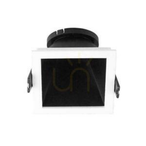 V-TAC GU10 plasă încastrată alb/negru pătrat VT-875-WB Garanție de 3 ani small 0