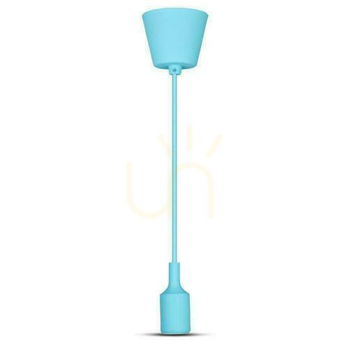 Verifica V-TAC E27 Albastru luminos VT-7228-LB Pandantiv din silicon Garanție de 5 ani