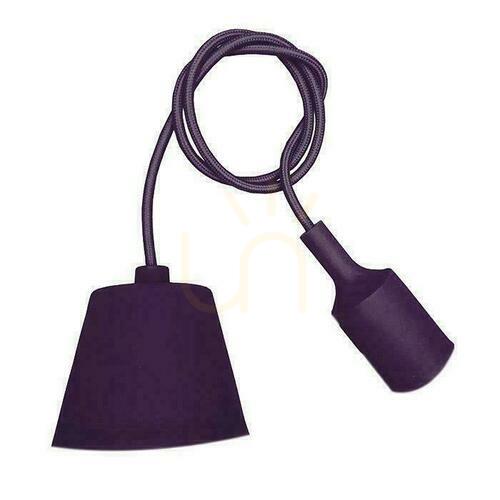 Verifica V-TAC E27 Violet Silicone Pendant Luminaire VT-7228-PE Garanție de 5 ani