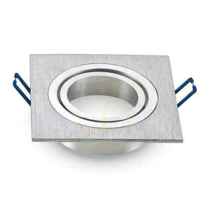 Verifica V-TAC Plasă din aluminiu turnat 1xGU10 pătrat aluminiu periat VT-782SQ-AB V-TAC Plasă din aluminiu turnat 1xGU10 pătrat aluminiu periat VT-782SQ-AB