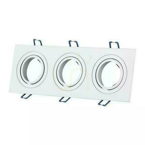 Ramă triplă încastrată V-TAC VT-784SQ-WH 3×GU10 albă small 1