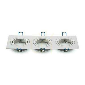 Ramă triplă încastrată V-TAC VT-784SQ-WH 3×GU10 albă small 0