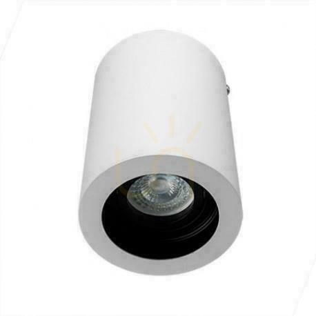 Vedere V-TAC Aluminiu GU10 Tub rotund montat la suprafață alb + negru 142x100 VT-796-WH Corp de iluminat V-TAC Aluminiu GU10 Tub rotund montat la suprafață alb + negru 142x100 VT-796-WH Corp de iluminat