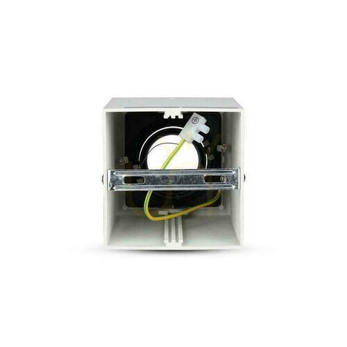 Verifica Corp de iluminat aplicat V-TAC VT-797-WH GU10, alb cu interior negru, 14,2 cm
