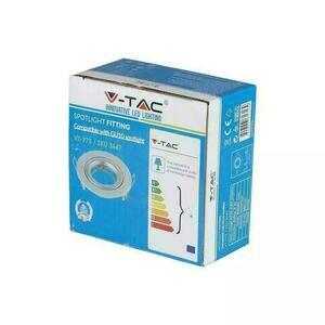 V-TAC Aluminum Cast GU10 Round Movable Silver Gray VT-775MG Mesh. small 4