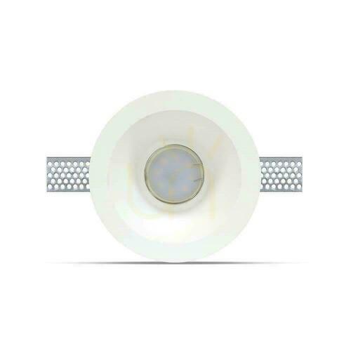 Verifica Corp de iluminat încastrat V-TAC VT-773 GU10 din gips, alb, Ø13,2 cm