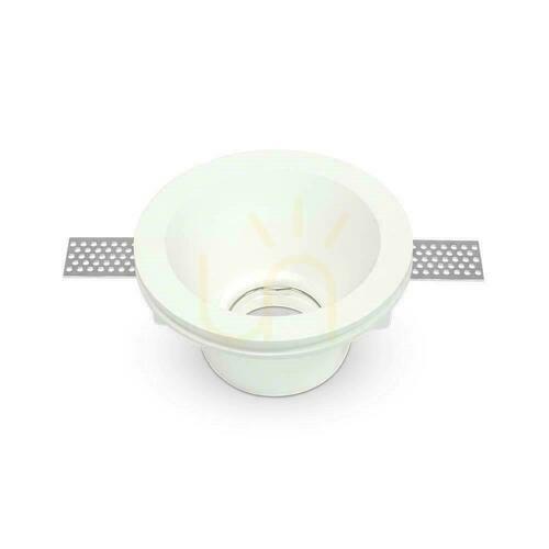 Verifica Corp de iluminat încastrat V-TAC VT-773 GU10 din gips, alb, Ø13,2 cm