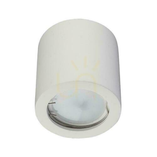 Verifica Corp de iluminat V-TAC GIPS GU10 tub rotund alb 70x75 VT-727RD montat aparent