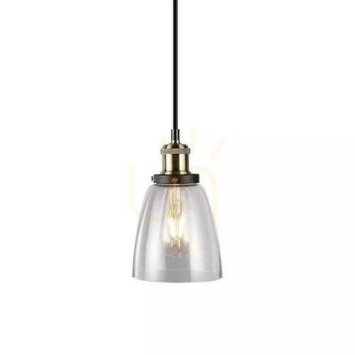 Verifica V-TAC LOFT Corp de iluminat cu pandantiv Vintage sticlă transparentă fi140 VT-7140-T Garanție de 5 ani
