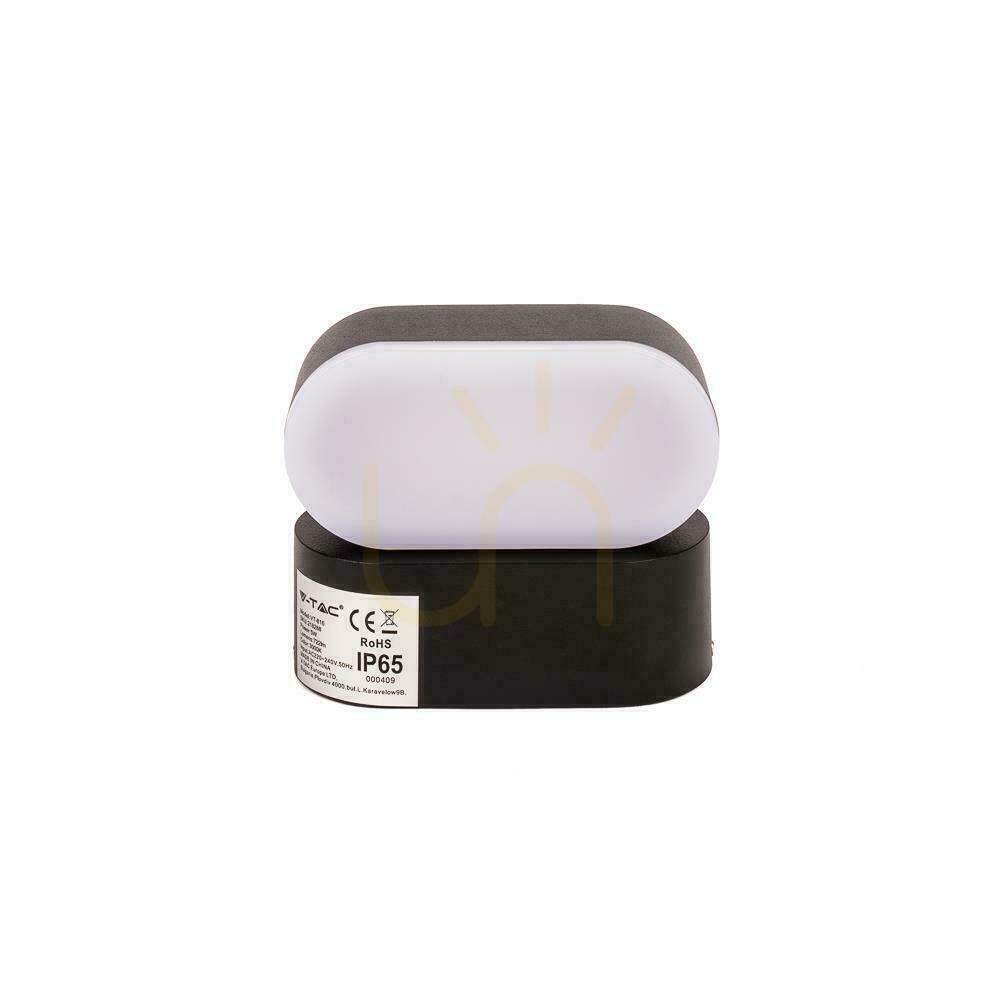 Vedere Lampă de perete V-TAC 6W LED negru IP65 pivotant 350st VT-816 4000K 800lm. Lampă de perete V-TAC 6W LED negru IP65 pivotant 350st VT-816 4000K 800lm.