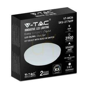 Plafond V-TAC 36W Milky CCT Schimbare de culoare fi.480 VT-8436-M-N 3000K-6400K 3900lm small 2
