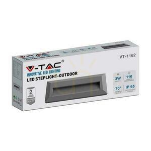 Corp de iluminat LED V-TAC pentru trepte, gri, dreptunghiular, 3 W, 230 V, IP65, VT-1162, 3000 K, 110 lm small 3
