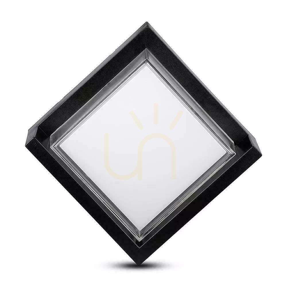 Afişa V-TAC 12W LED corp de iluminat de perete IP65 Black Square VT-827 4000K 1160lm V-TAC 12W LED corp de iluminat de perete IP65 Black Square VT-827 4000K 1160lm
