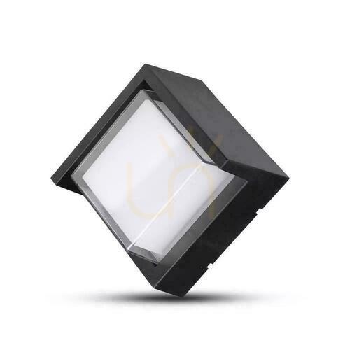 Verifica V-TAC 7W LED Wall Luminaire Black Square IP65 VT-831 3000K 670lm