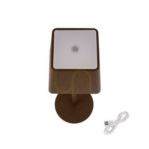 Verifica V-TAC 2W LED de încărcare Dimmable Lampă de noptieră IP54 Bronz Corten VT-7563 3000K 200lm