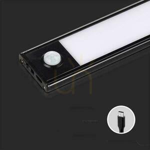 V-TAC 1.5W LED sub corp de iluminat negru senzor de mișcare încărcare USB 30cm VT-8141 4000K 110lm small 2