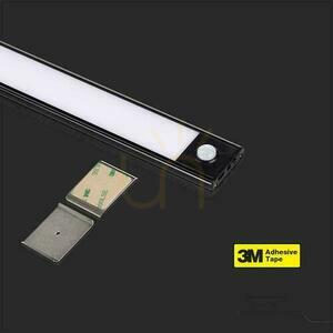 V-TAC 2W LED corp de iluminat sub dulap Negru Senzor de mișcare Încărcare USB 40cm VT-8142 3000K 160lm small 3