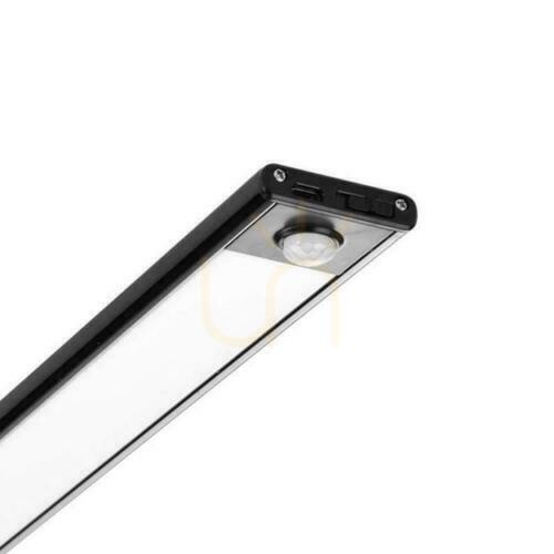 Verifica V-TAC 2.5W LED sub corp de iluminat negru senzor de mișcare încărcare USB 60cm VT-8143 3000K 260lm